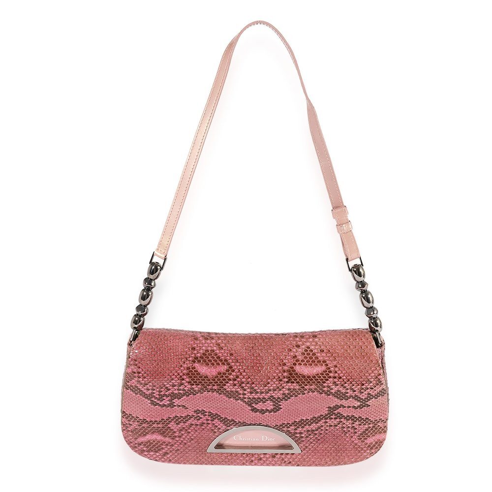 Christian Dior Pink Python Malice Shoulder Bag